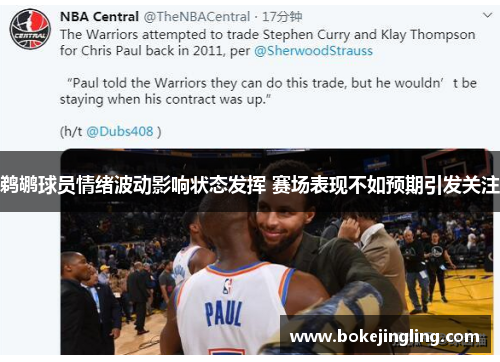 鹈鹕球员情绪波动影响状态发挥 赛场表现不如预期引发关注